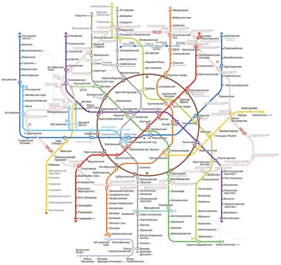 карта метро Москва